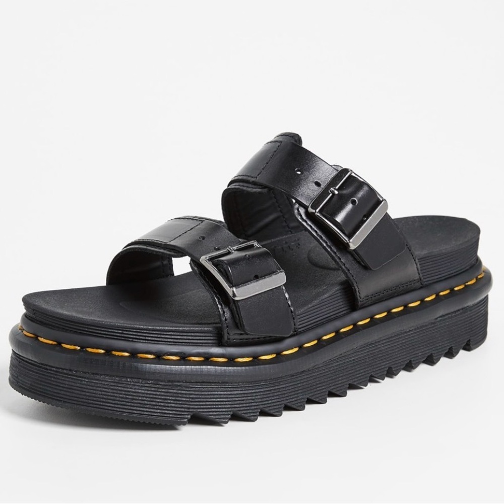 NWOT Dr. Martens Myles Brando Leather Slides Size 7